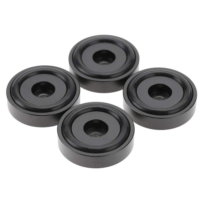 Ciglow 4Pcs Anti Vibration Amplifier Feet, 4010mm Aluminium Alloy Universal Copper Speaker Spikes Isolation Sand Blasting Amplifier Pads Feet (Black) - Image 3